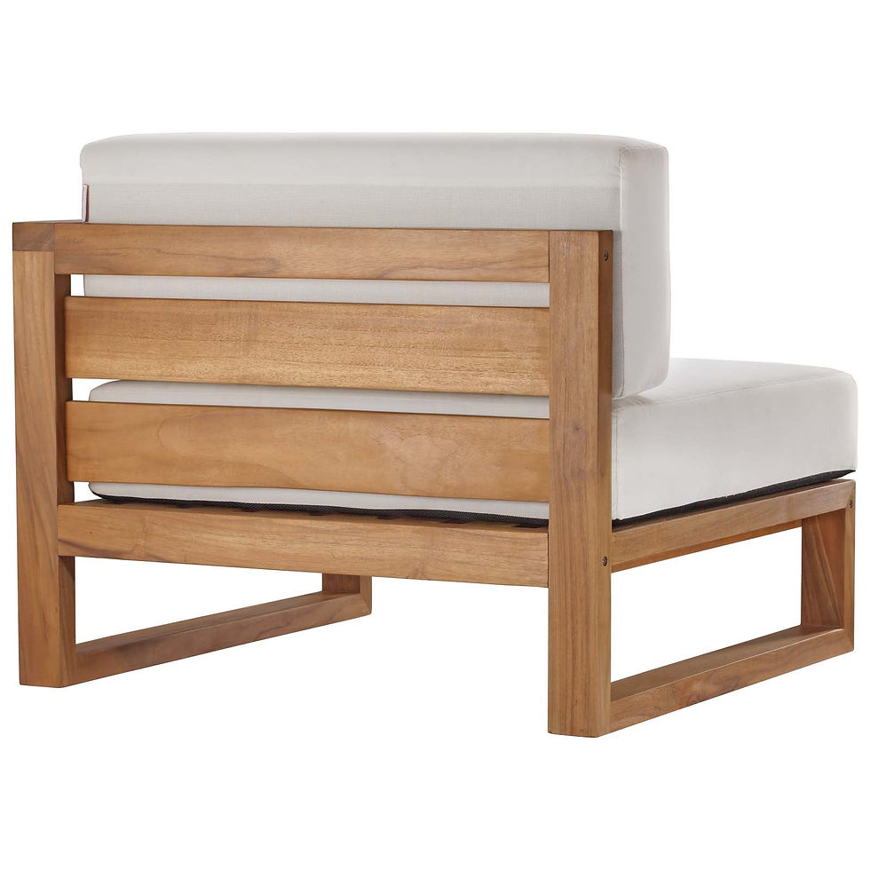 Thumbnail: Outdoor Patio Teak Wood 5-Piece Sectional Sofa Set