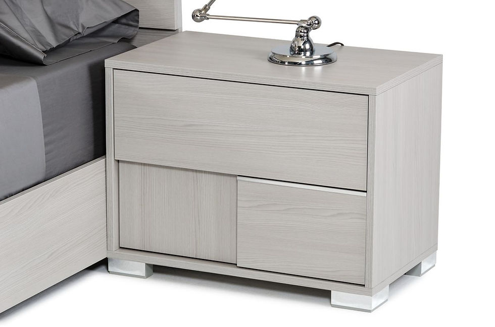 Thumbnail: E king Italian Modern Grey Bedroom Set