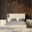 Thumbnail: Queen Modern Beige Fabric Bed
