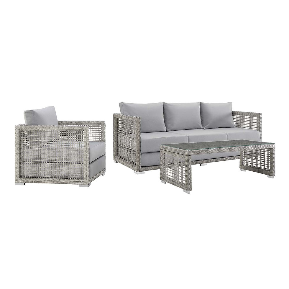Thumbnail: 3 Piece Outdoor Patio Wicker  Set