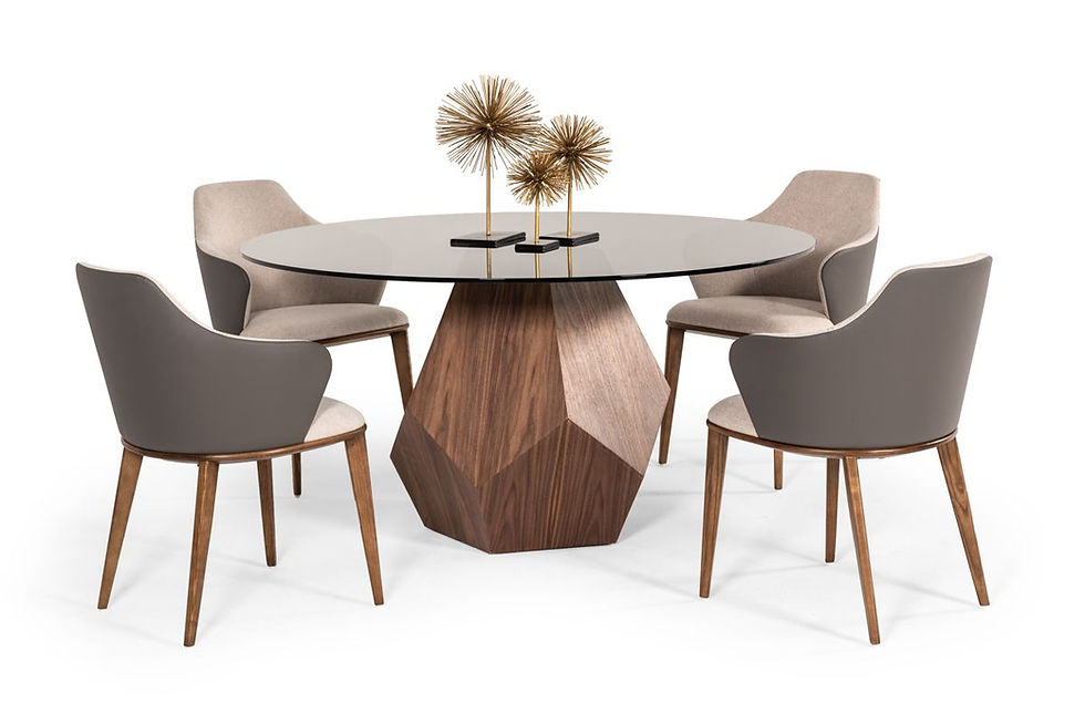 Thumbnail: Mid-Century Walnut Round Dining Table