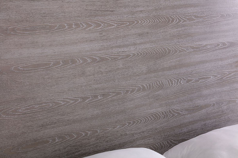 Thumbnail: Queen Grey Elm & Stainless Steel Bedroom Set