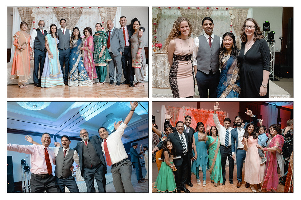 group shots of wedding guests