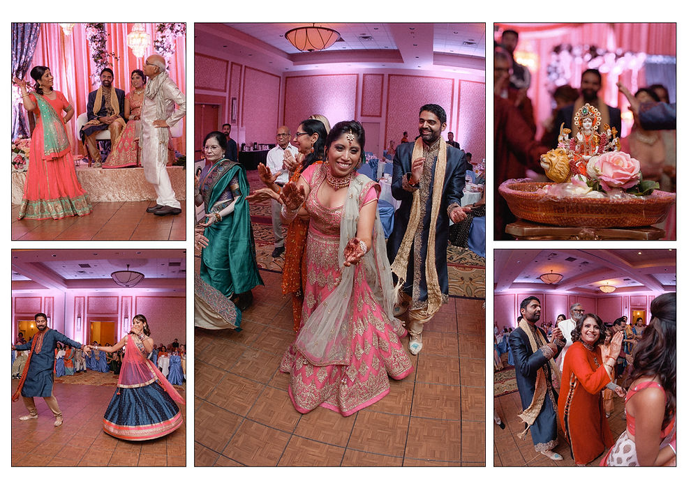 multiple shots of special dance performances for the bride and groom
