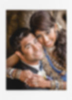 close-up shot of Indian bride and groom