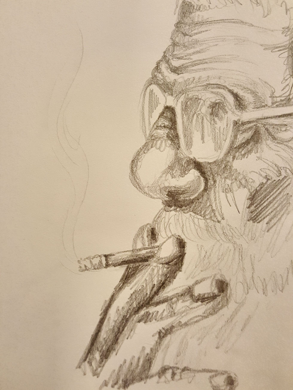 Old Man Sketch Study