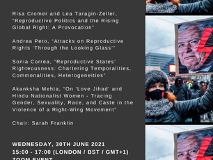 Upcoming Talk - Reproductive Righteousness and the Alt-Right State