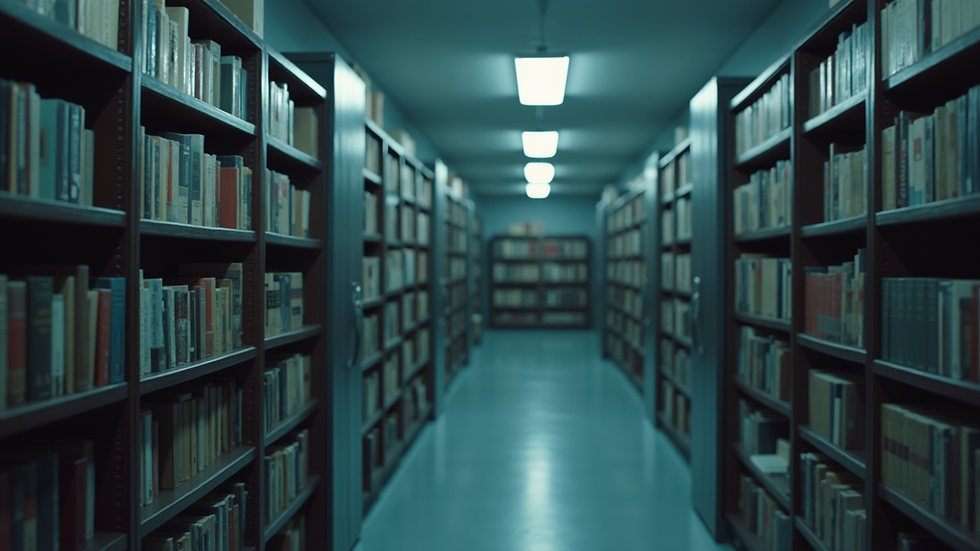 Eye-level view of a digital database interface for literature collection