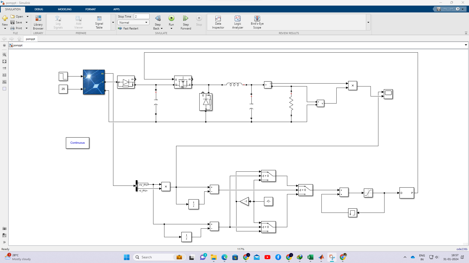 Step By Step Implementation of P&O MPPT In MATLAB