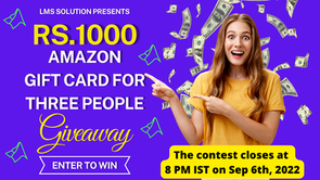 Giveaway Contest Rs 1000 Amazon Gift Card for three people