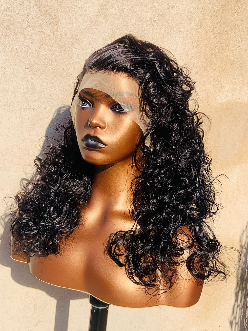 Thumbnail: Selina Fumi Bouce Curl Lace Frontal  Wig - Double Drawn
