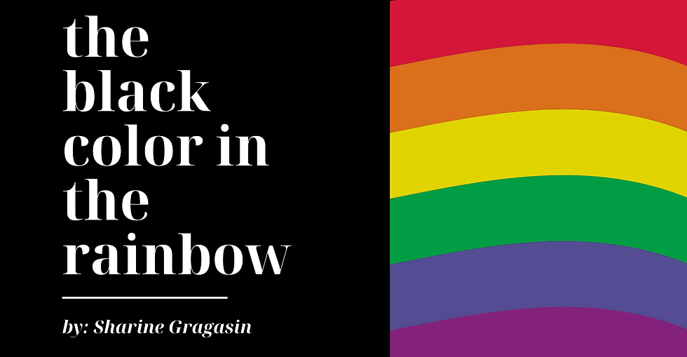 the black color in the rainbow_