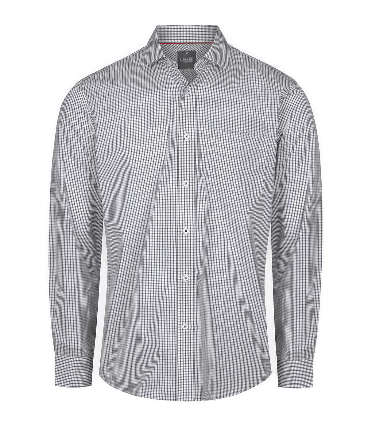 Men's 'Fawkner' Micro-Check Long Sleeve Shirt (1895L)