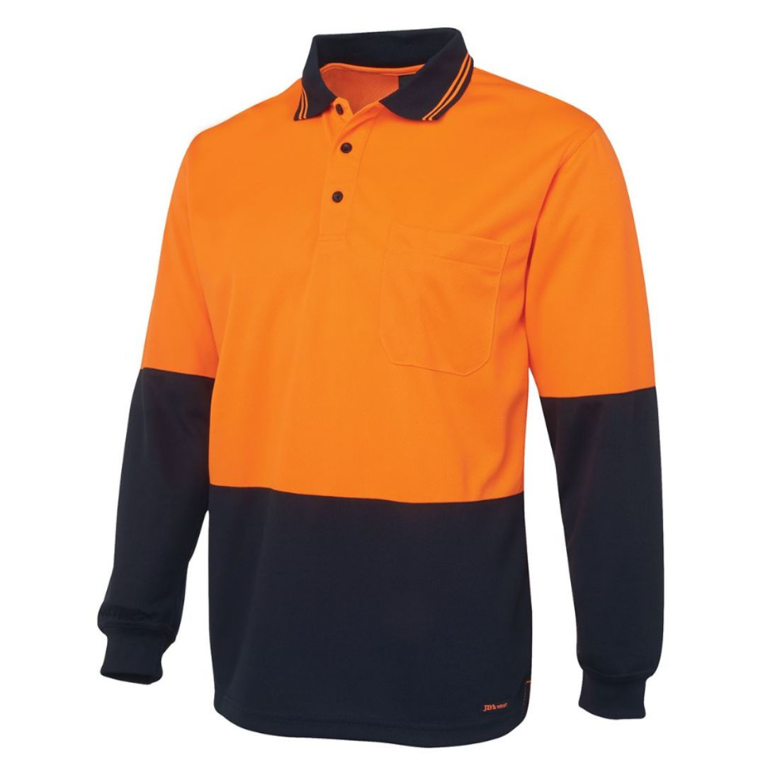 JB's Unisex Hi Vis Long Sleeve Polo Shirt (6HVPL)