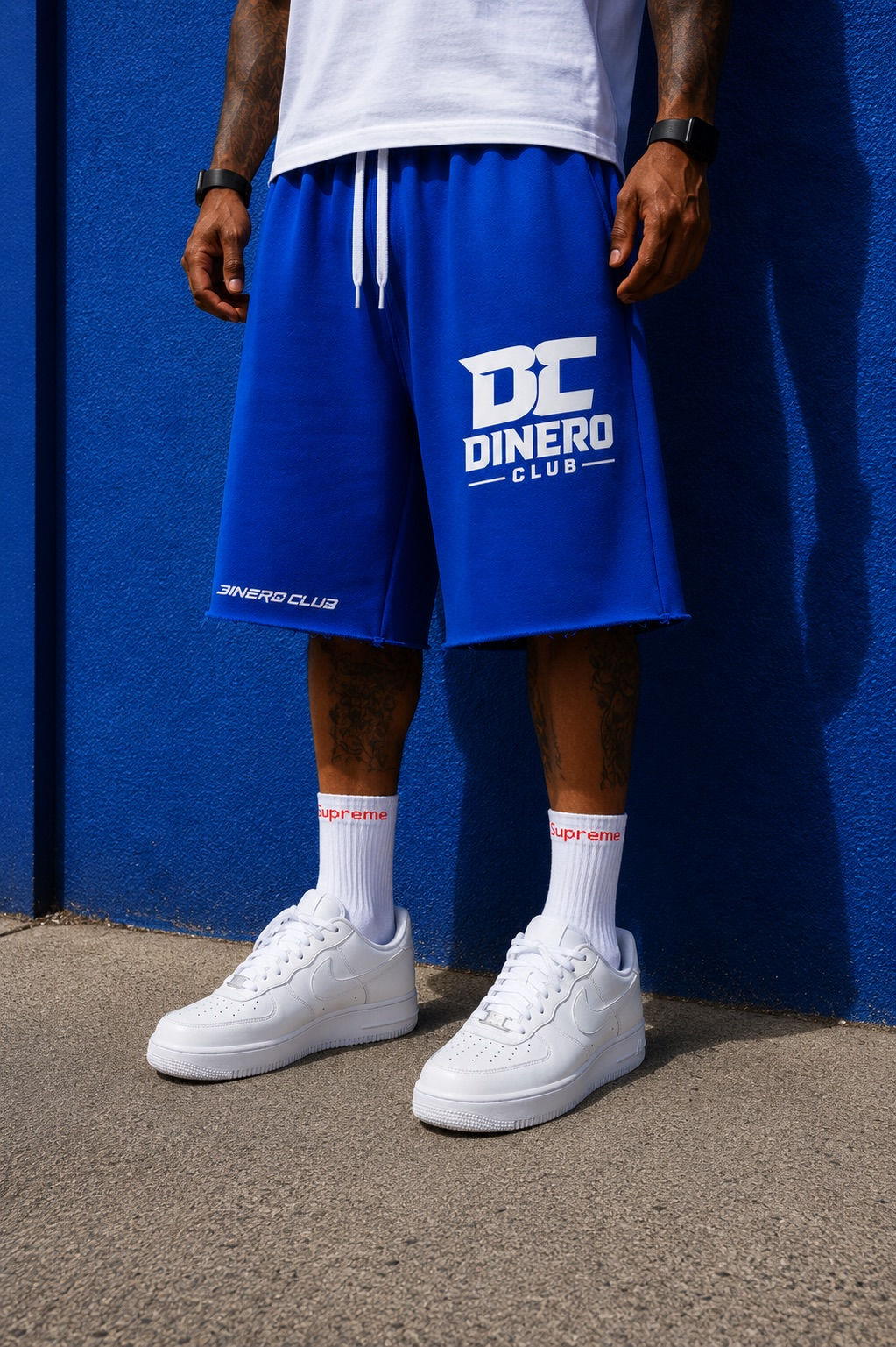 DINERO FLEECED SHORTS (BLUE)