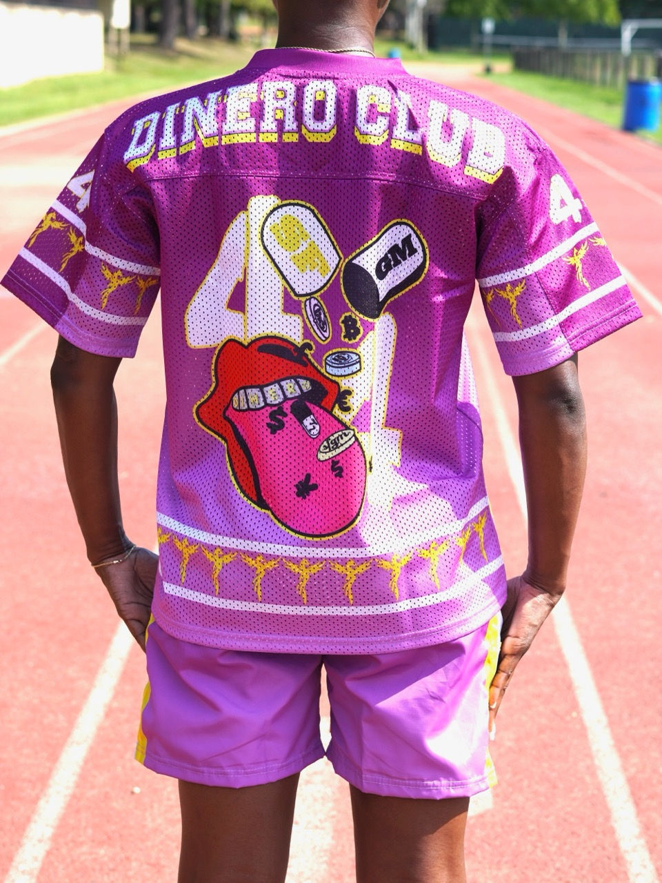 Thumbnail: DINERO ADDICTS SPORT JERSEY (PURPLE/YELLOW)