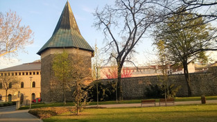 Zbytky prostějovských městských hradeb s baštou