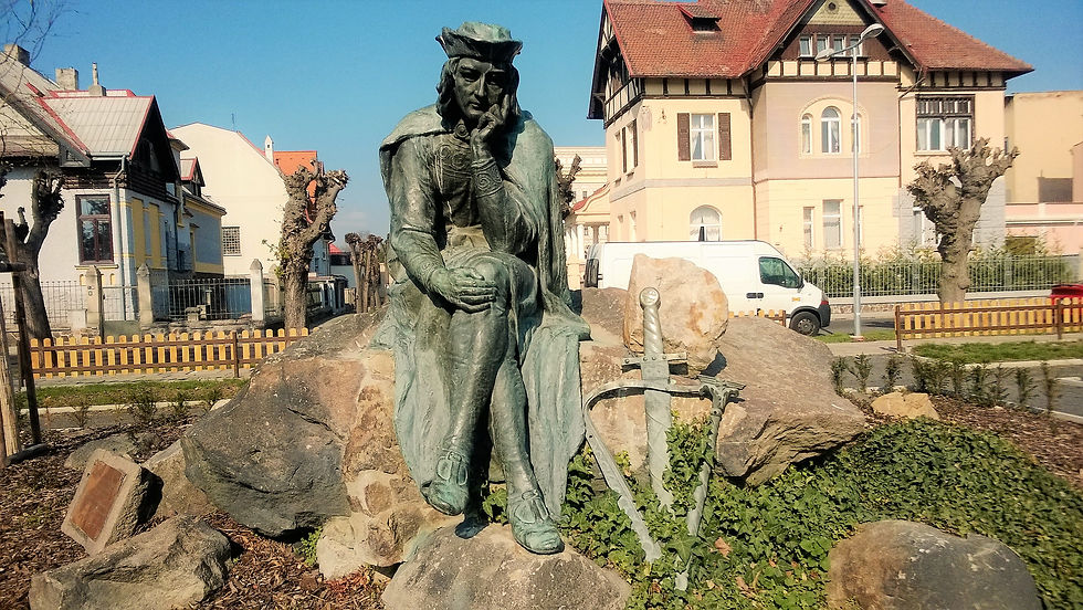 Socha Waltera von der Wogelweida v Duchcově
