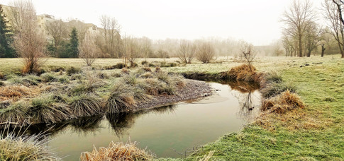 První náznaky příchodu zimy na pražských březích Rotytky