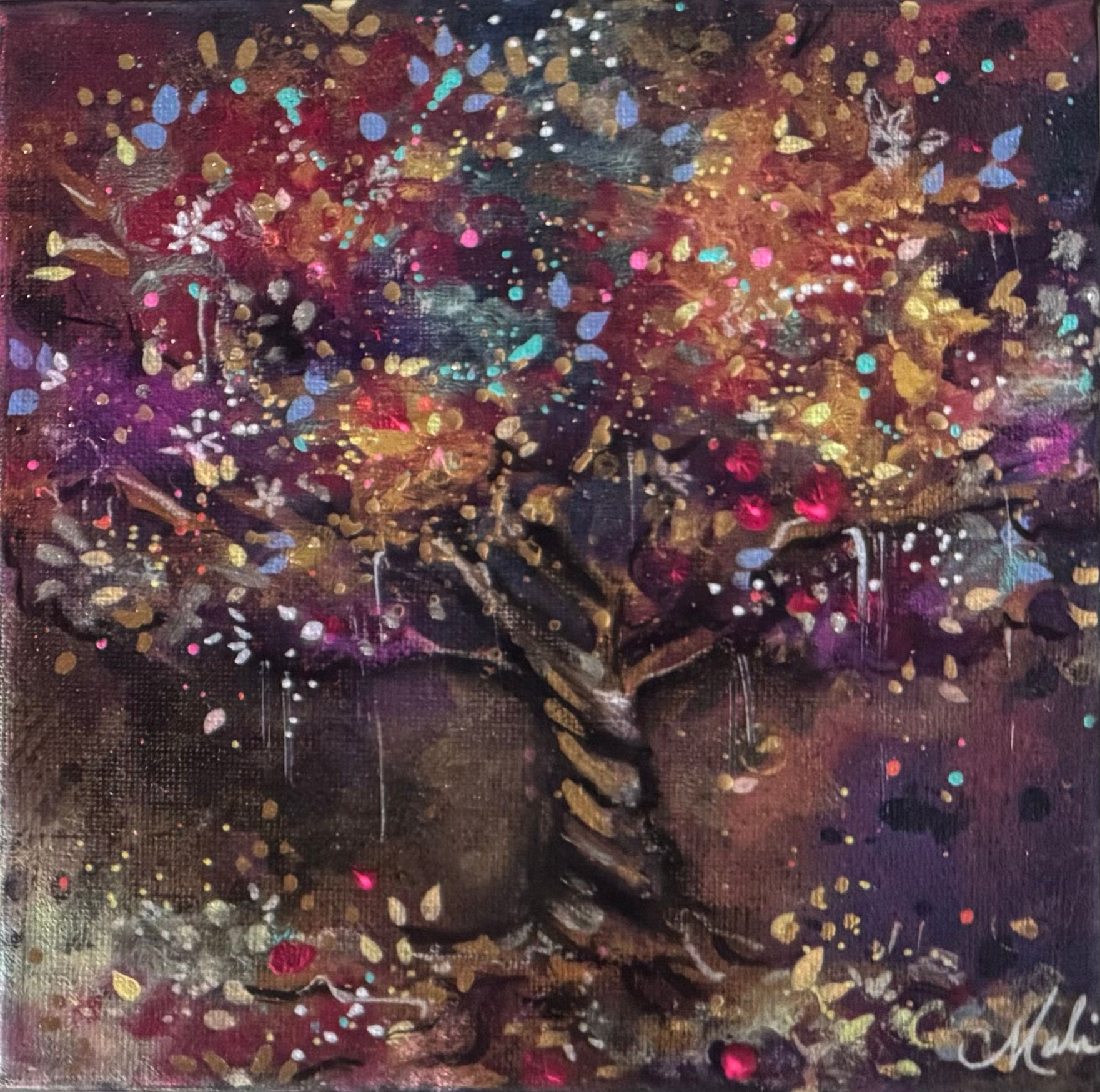 Rise above darkness | Oeuvre originale mini 8x8po