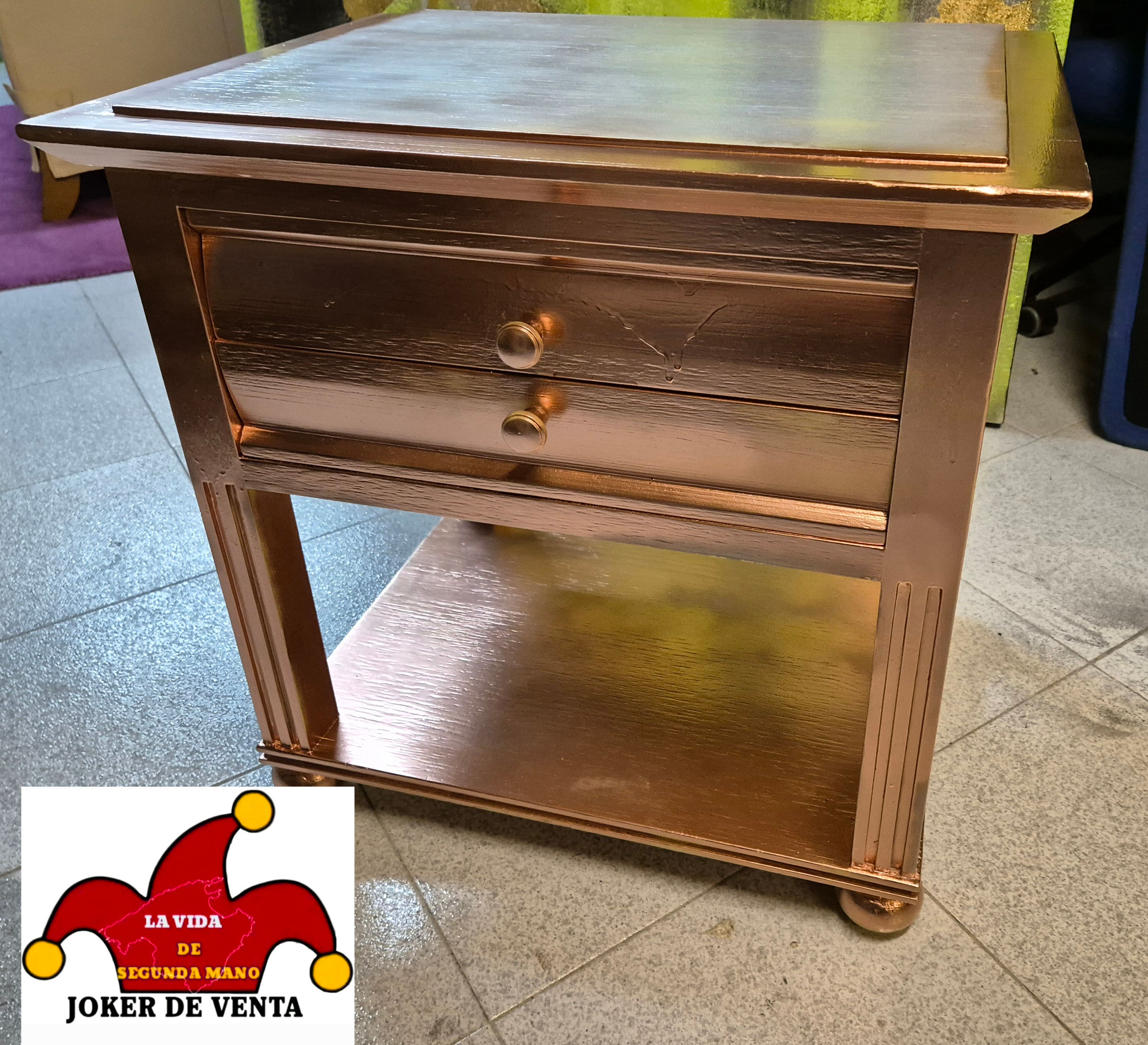 Kommode Upgecycelt Chrome / Silver 