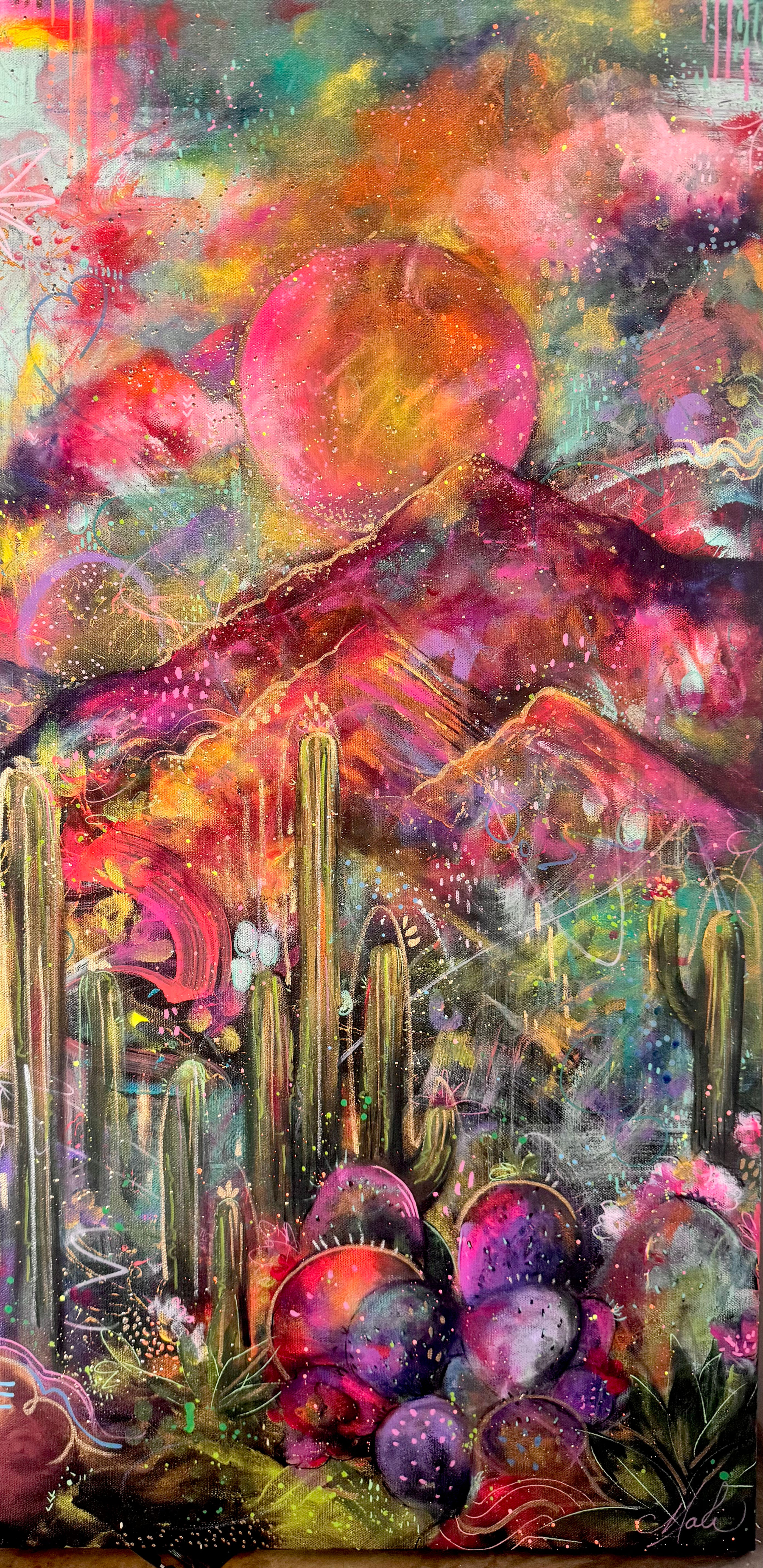 Baja beauty | Oeuvre originale 18x36po| Toile galerie 