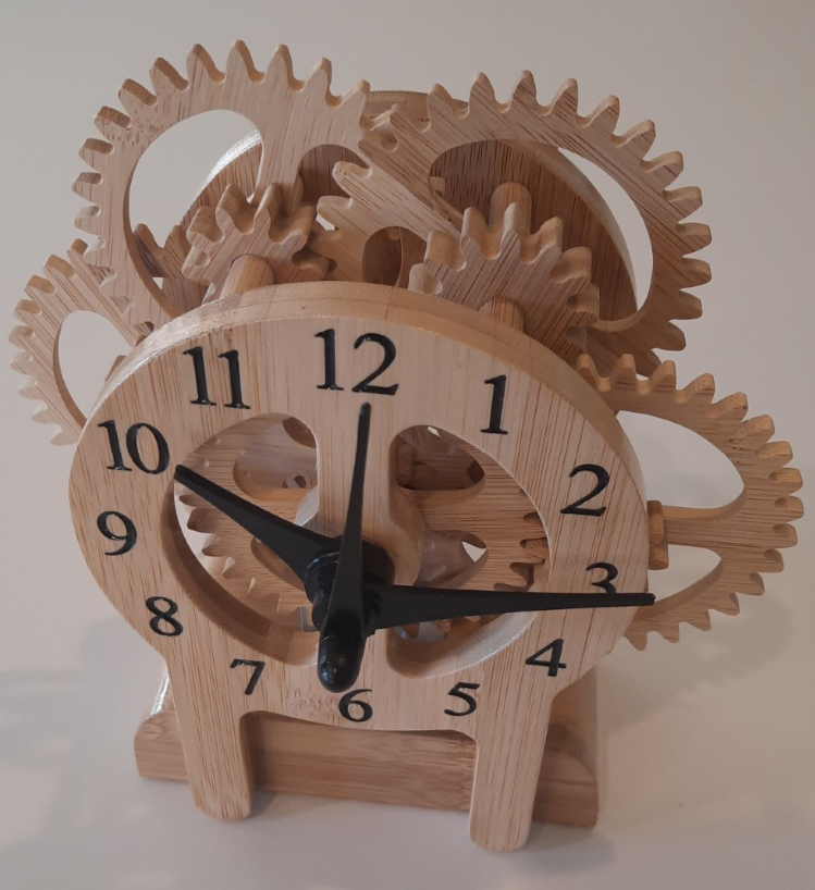 Wooden Desk Clock content media