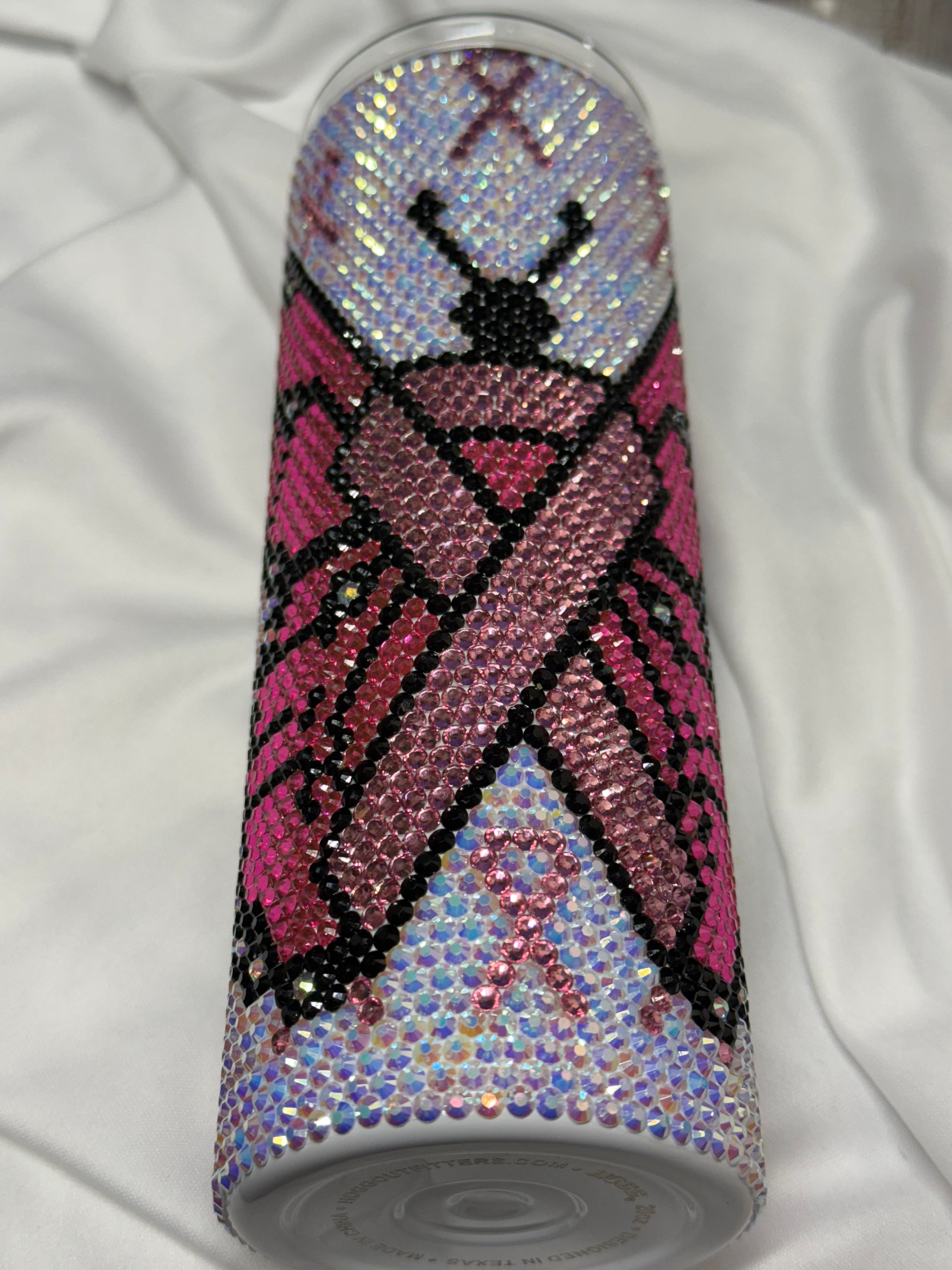 Cancer butterfly 20oz rhinestone tumbler