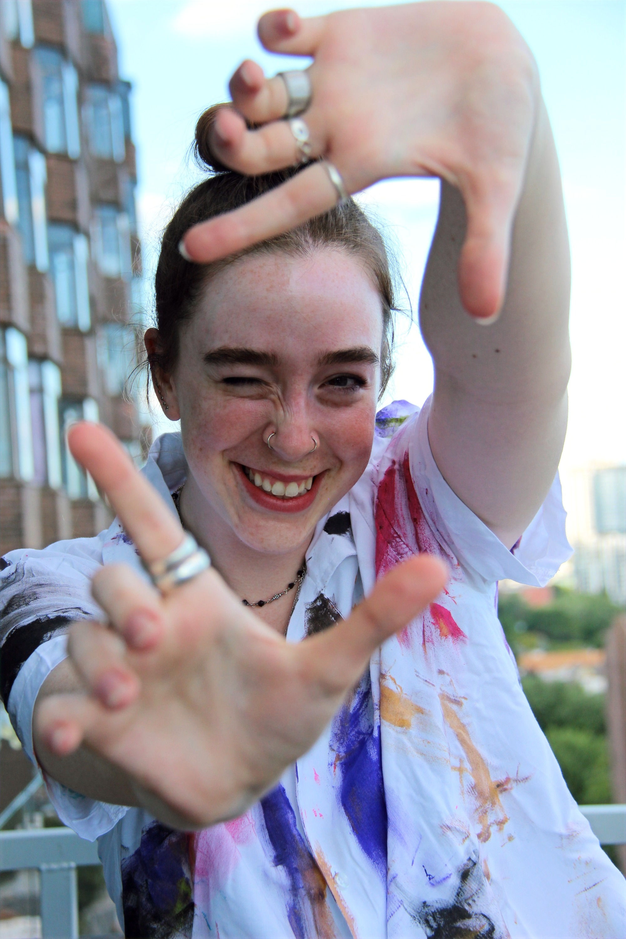 White Artist's Shirt