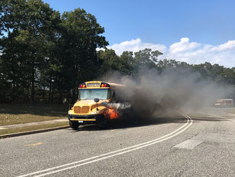 School Bus Fire at William Floyd Middle School