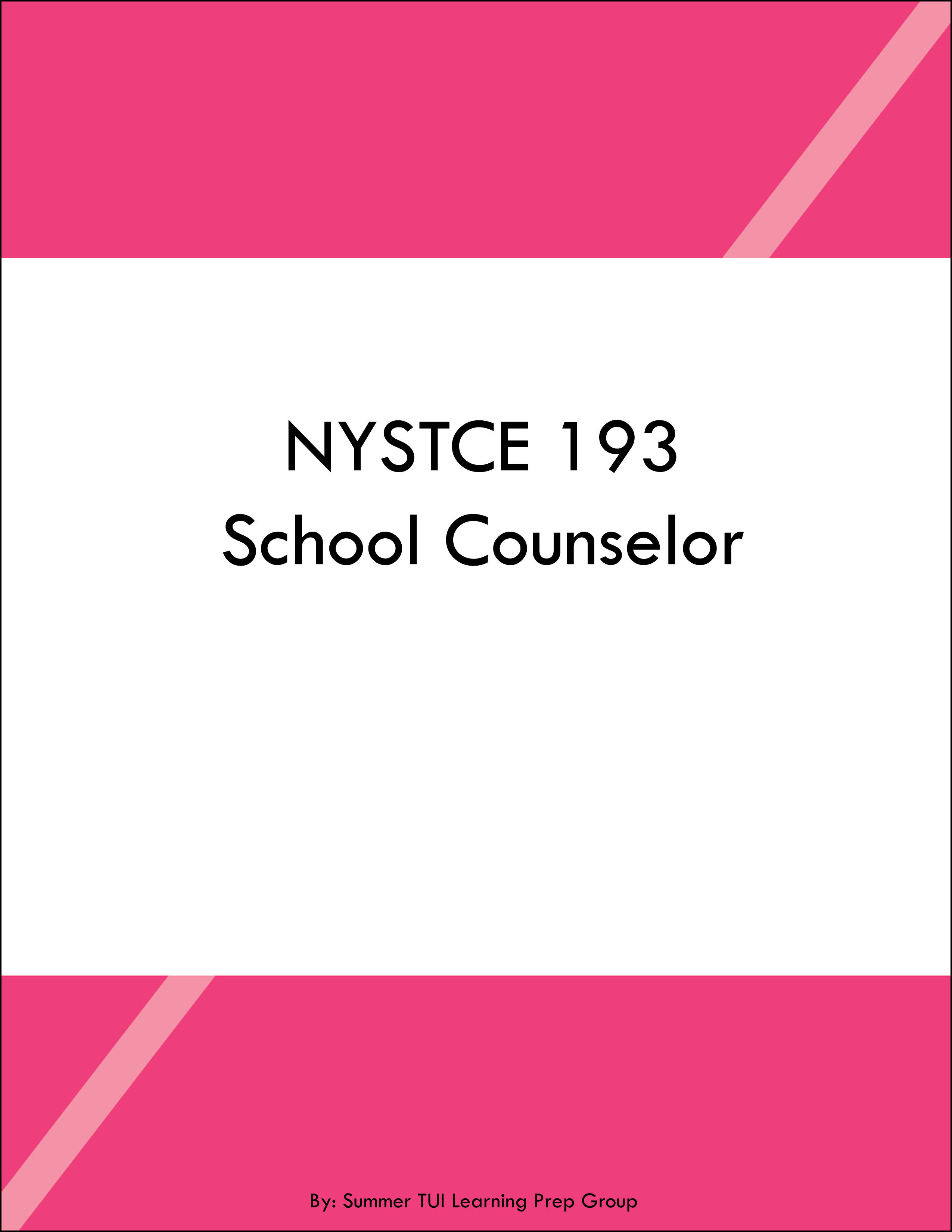 NYSTCE 193 School Counselor