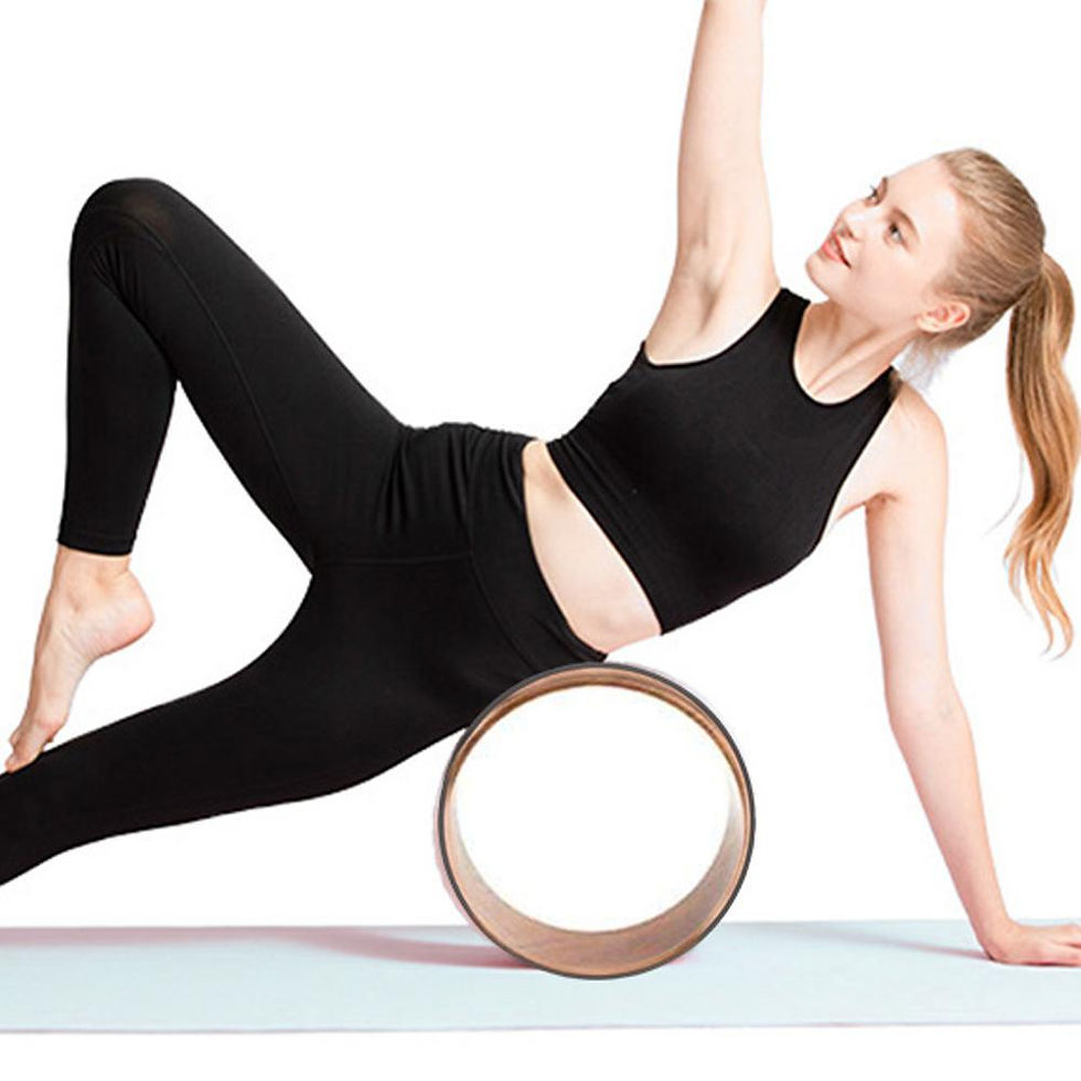 Thumbnail: Yoga Wheel Natural Cork Massage Wheel Back Bend for Pilates & Yoga