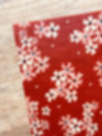 Thumbnail: large organic cotton beeswax in red flower fabric