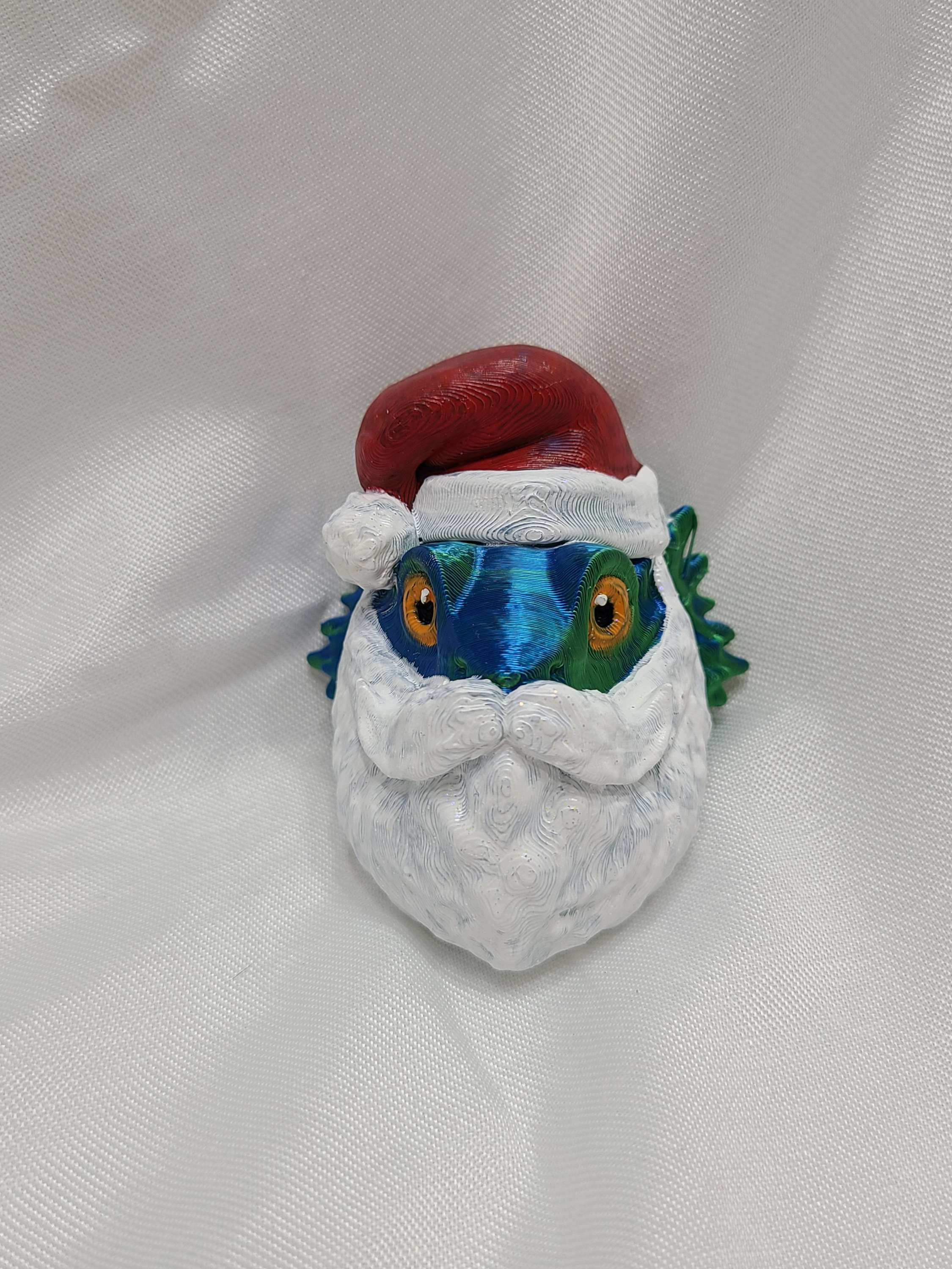 Christmas bearded dragon magnet 