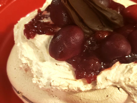Chocolate Cherry Pavlova