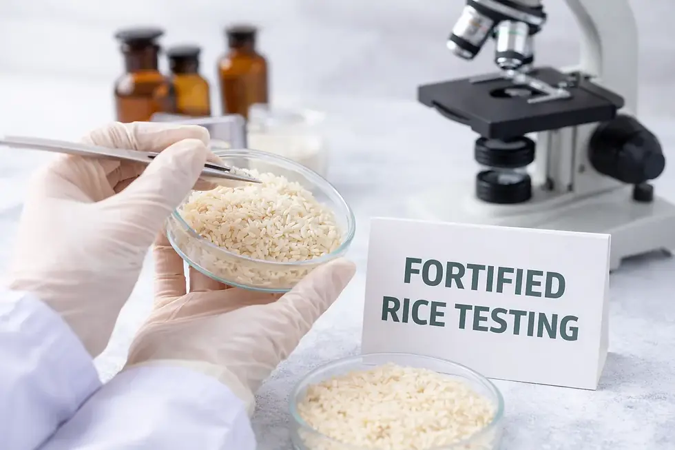 NABL certified lab testing fortified rice