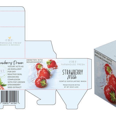 Constructed a mockup product for organic skincare line Farmhouse Fresh. 