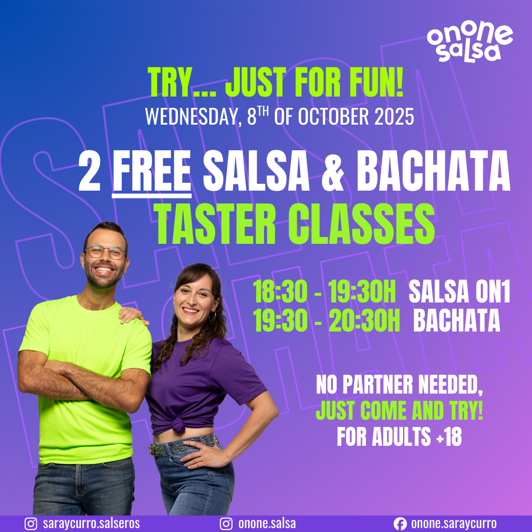 Taster Salsa & Bachata Beginners Foundations Stage 1 | 2h Classes | 8th Oct2025