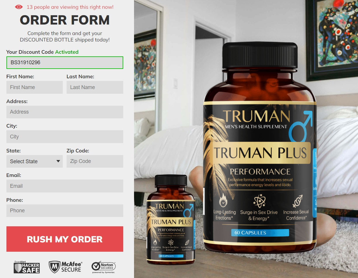 Truman Plus Reviews: Pills For Better Enhancement & Energy Reviews works wonders to Ingredients! content media