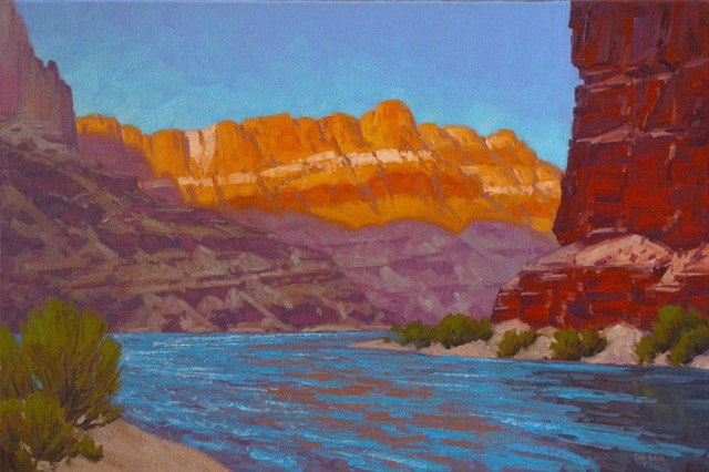 Peaceful Moring on the Colorado by Cody Deong 16x24 oil 2200 40cm x 60cm.jpeg