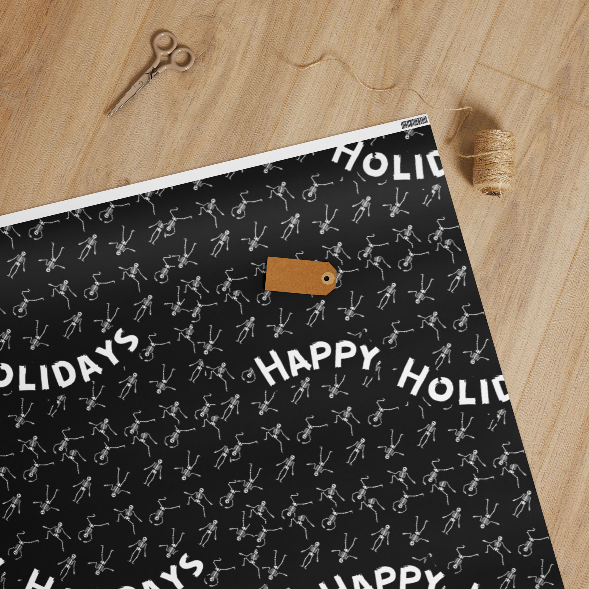 Skeleton Holiday Wrapping paper roll