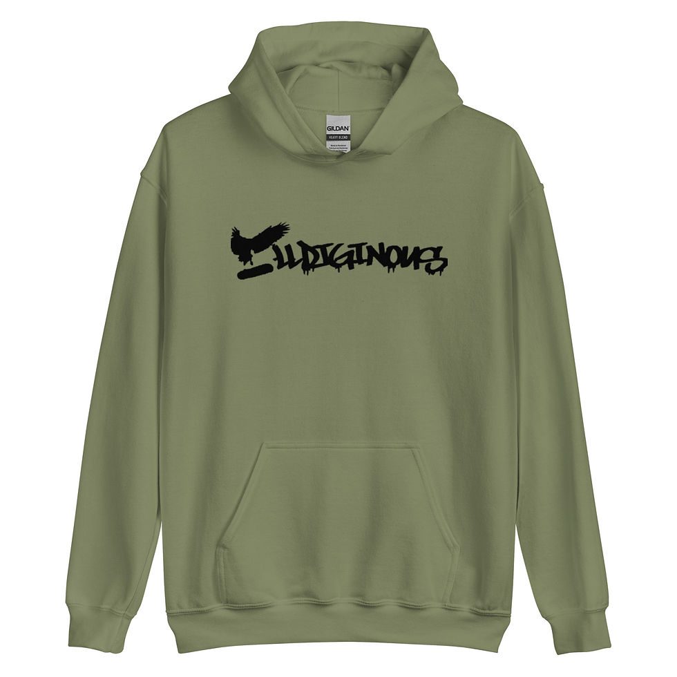 Thumbnail: Illdiginous team blk logo Unisex Hoodie