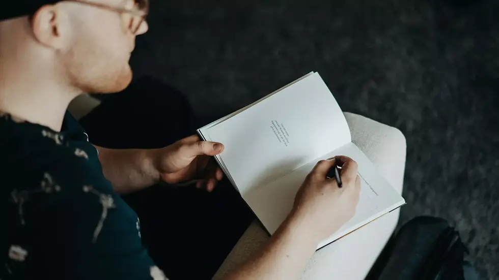 Person journaling to gain clarity