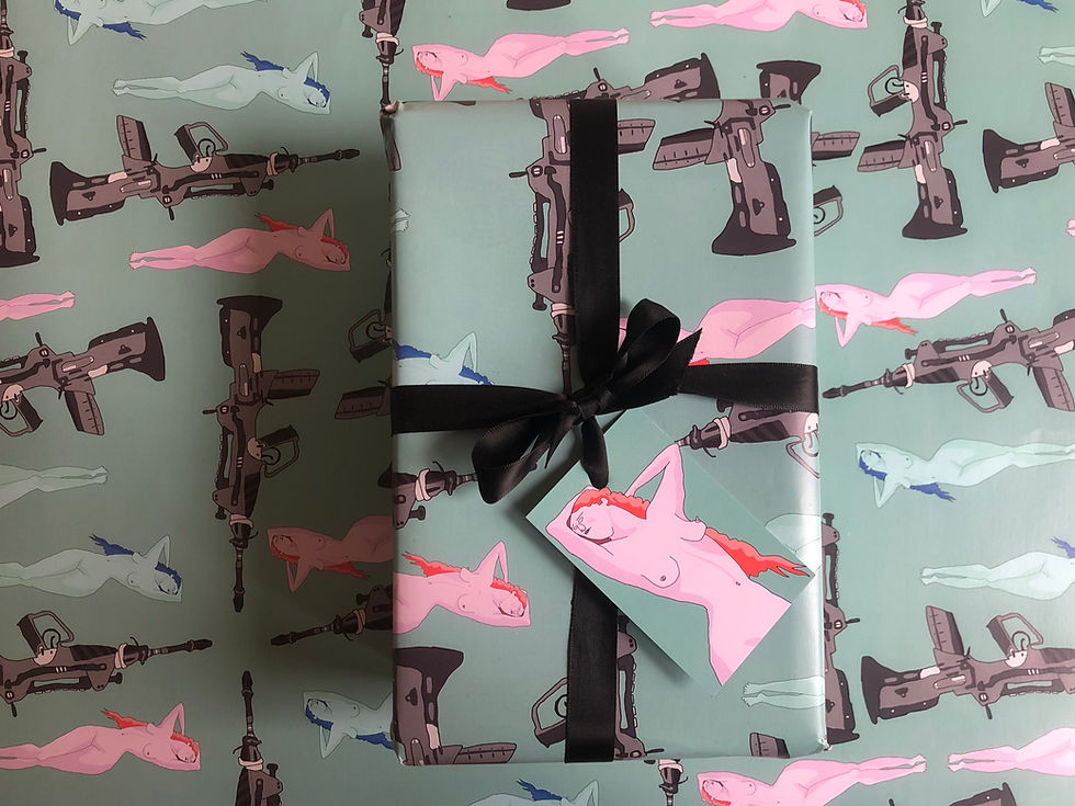 Thumbnail: Guns and Naked Ladies Wrapping Paper