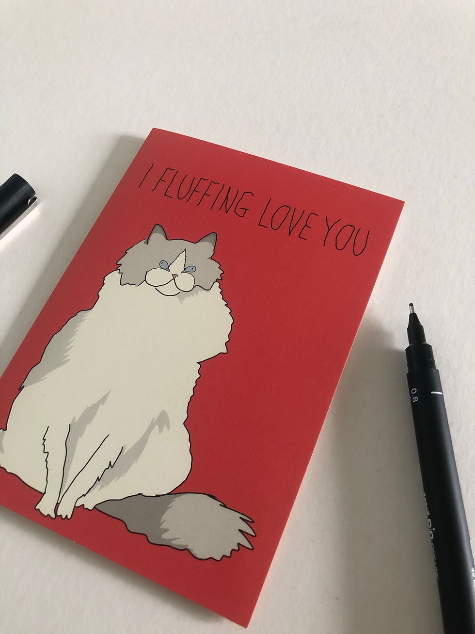 Thumbnail: I Fluffing Love You Greetings Card