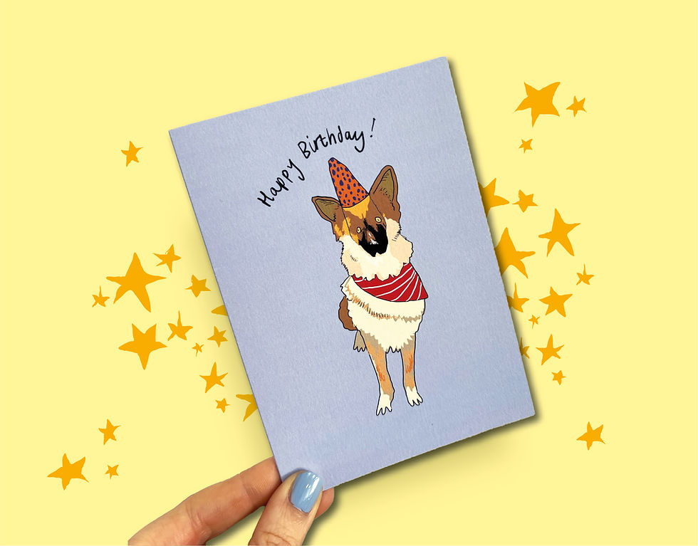 Thumbnail: Bear the German Shepherd Birthday Card
