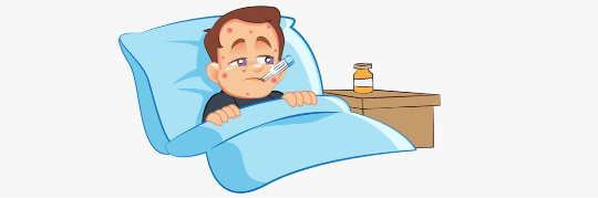 A person who's having fever.