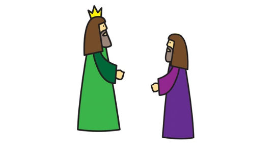 Drawing of the two characters from the story