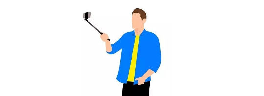 A man taking selfie.