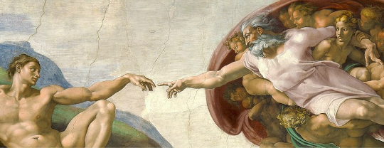 Image : An ancient painting on the human creation